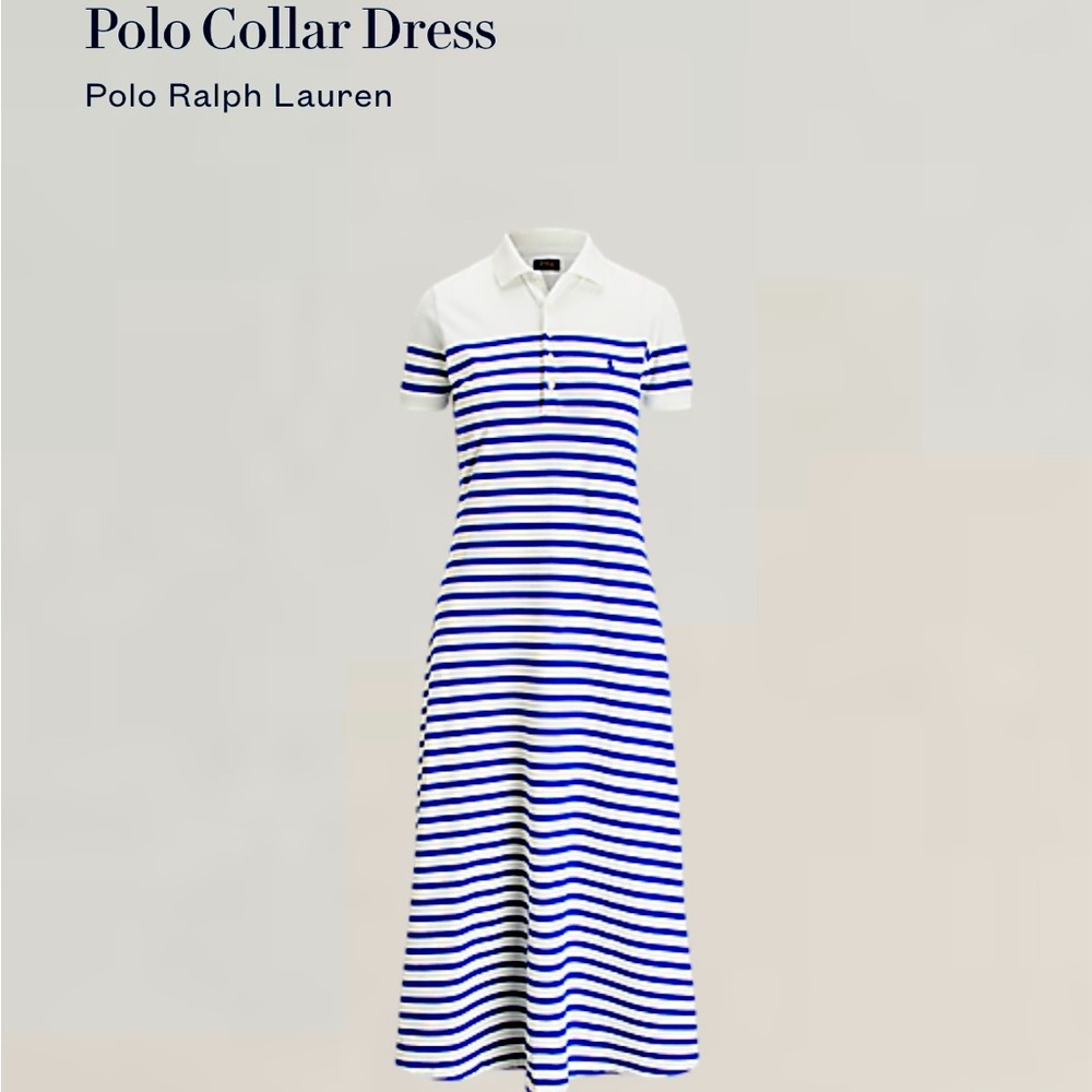 Polo Collar Midi Dress Ralph Lauren Polo size Medium
